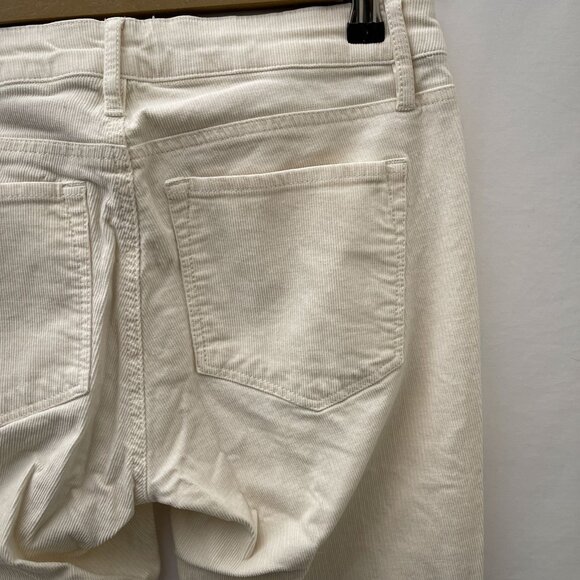 Loft Ann Taylor Corduroy Curvy Skinny  Pants Cuffed Hem Stretch Cream Women's 26 - Picture 4 of 13